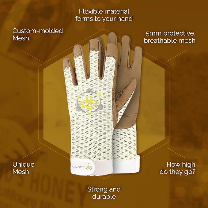 PIGSKIN Apis Tactical Heavy Duty Beekeeping Gloves (ships from warehouse)