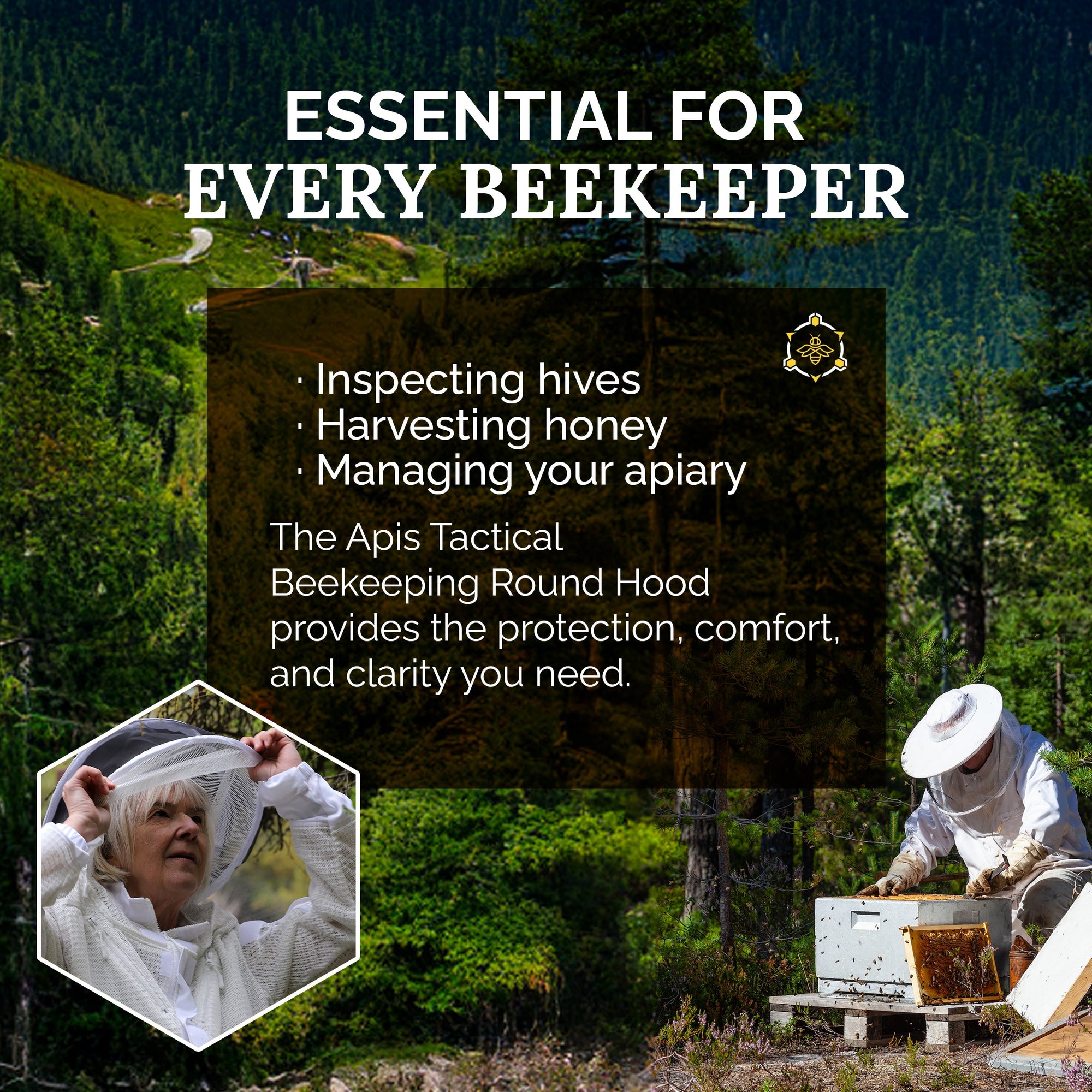 Apis Tactical Beekeeping Round Hood (ships from warehouse)