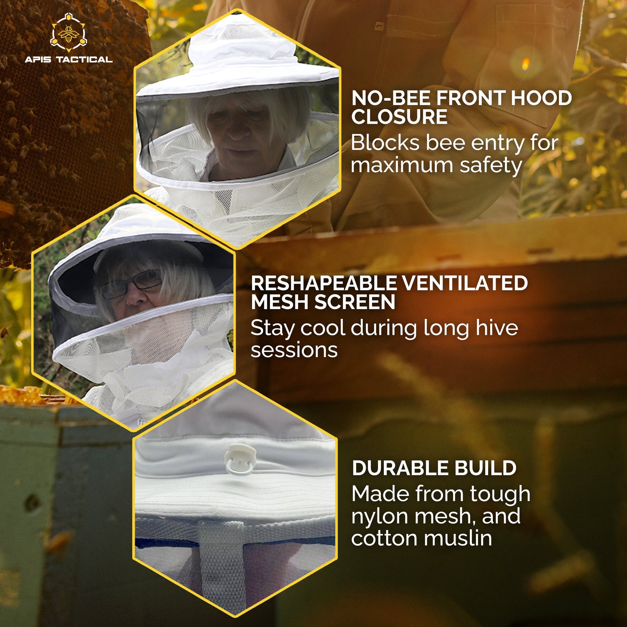Apis Tactical Beekeeping Round Hood (ships from warehouse)