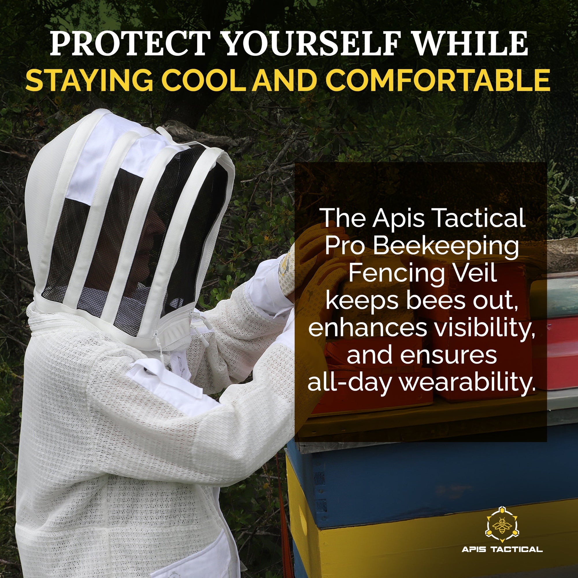 Apis Tactical PRO Beekeeping Fencing Veil (ships from warehouse)