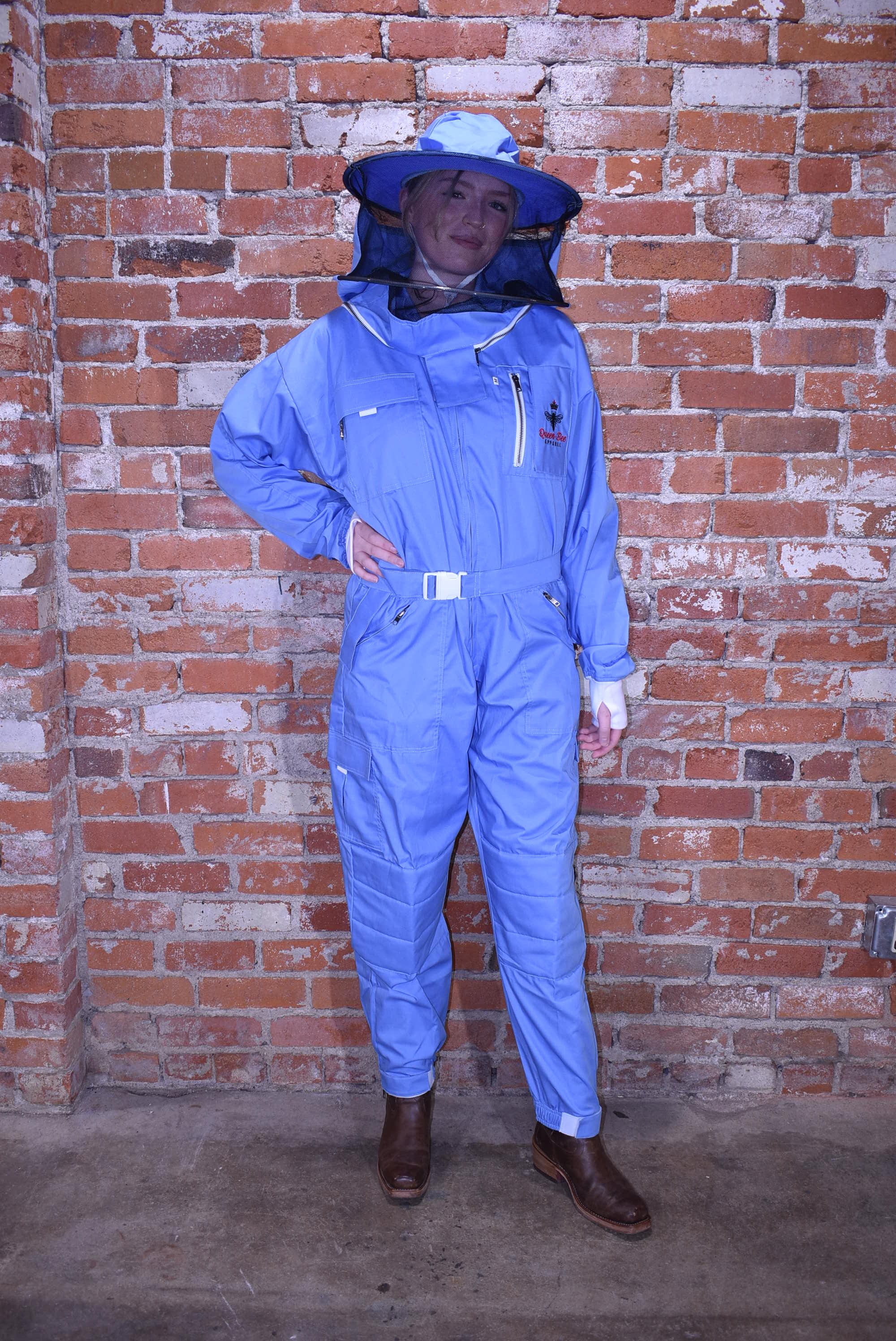 Womens Poly Cotton Suit: Queen Bee Apparel™ Blue Bell Collection