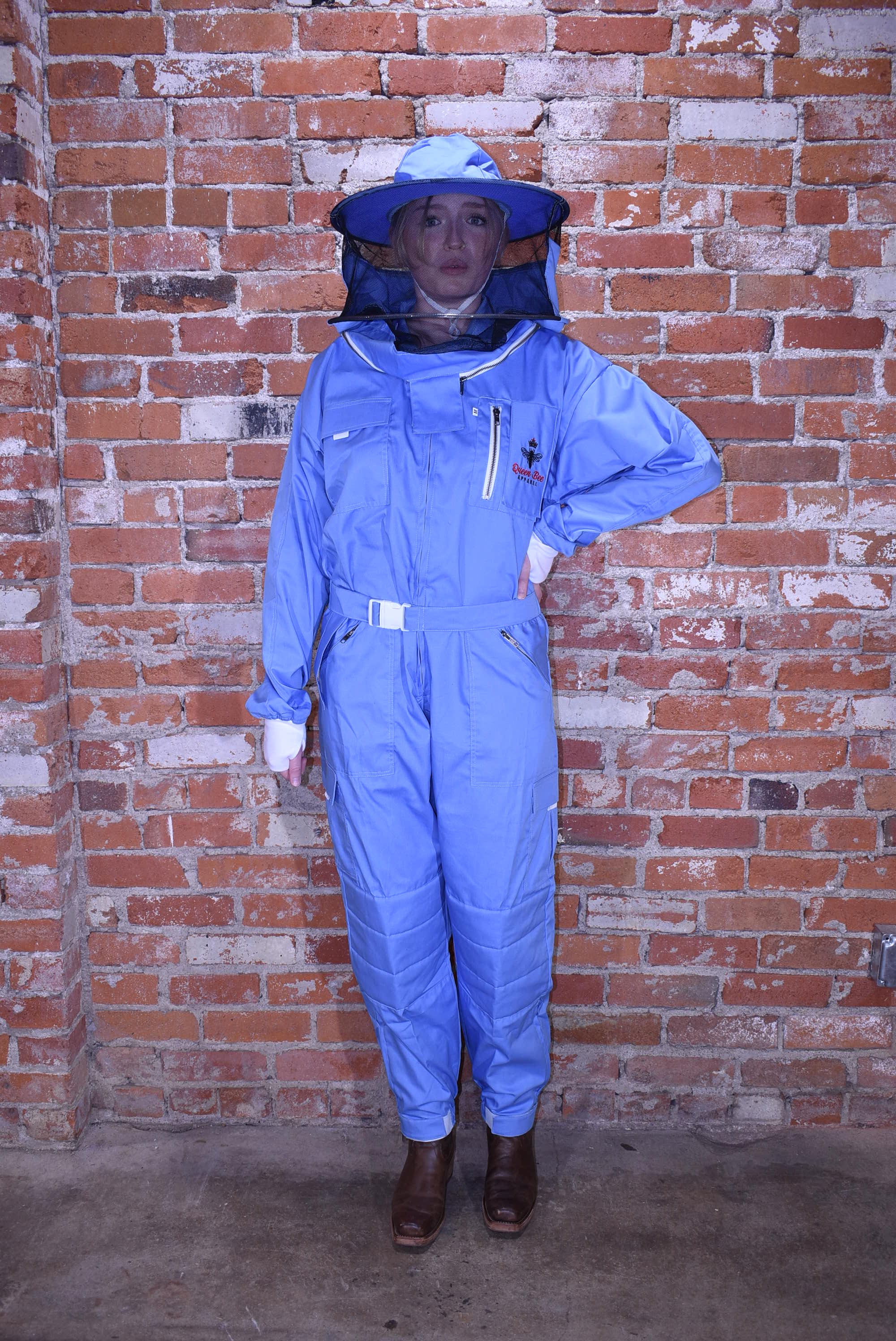 Womens Poly Cotton Suit: Queen Bee Apparel™ Blue Bell Collection