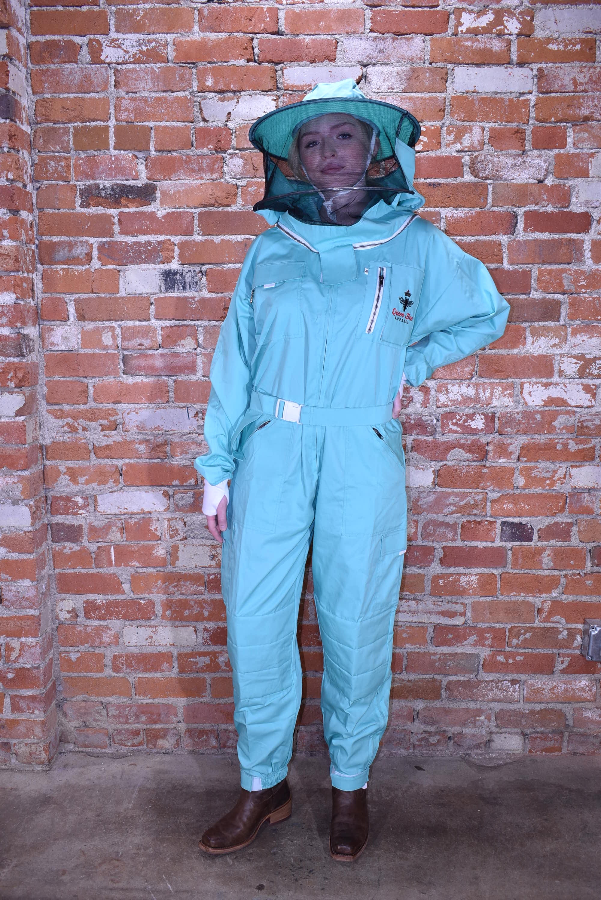 Womens Poly Cotton Suit: Queen Bee Apparel™ Mint Collection