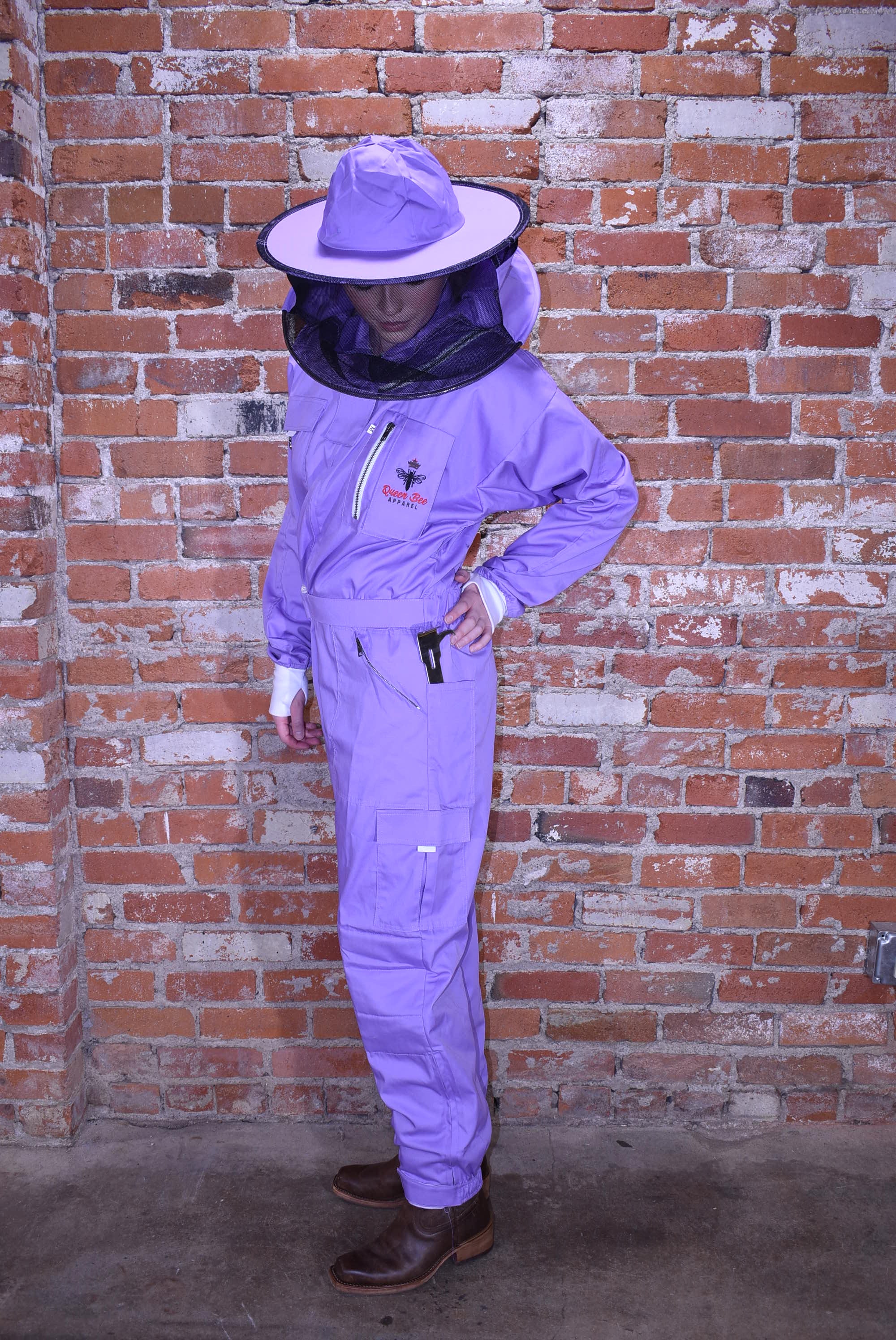 Womens Poly Cotton Suit: Queen Bee Apparel™ Lilac Collection