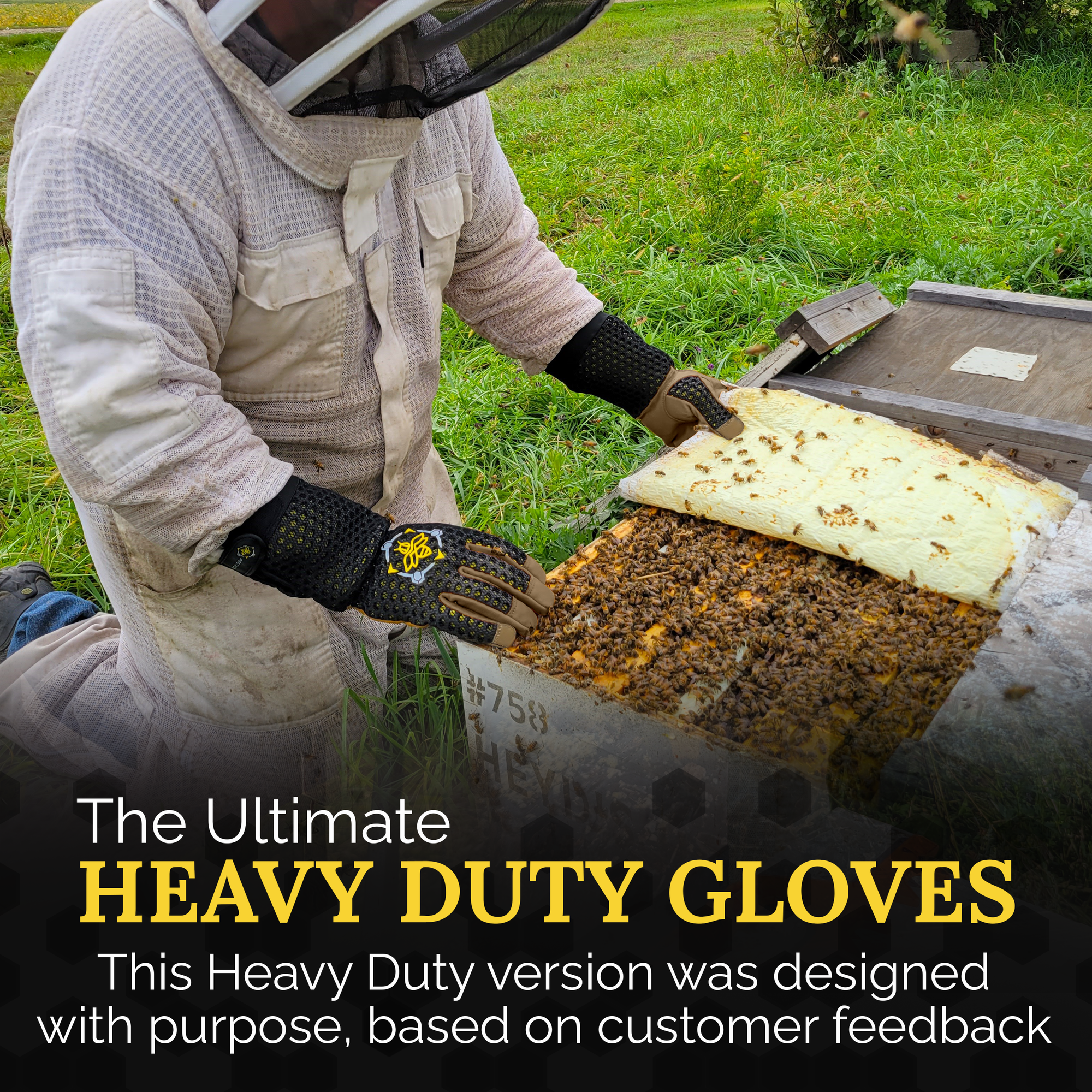 Apis Tactical Heavy Duty Beekeeping Gloves (ships from warehouse)