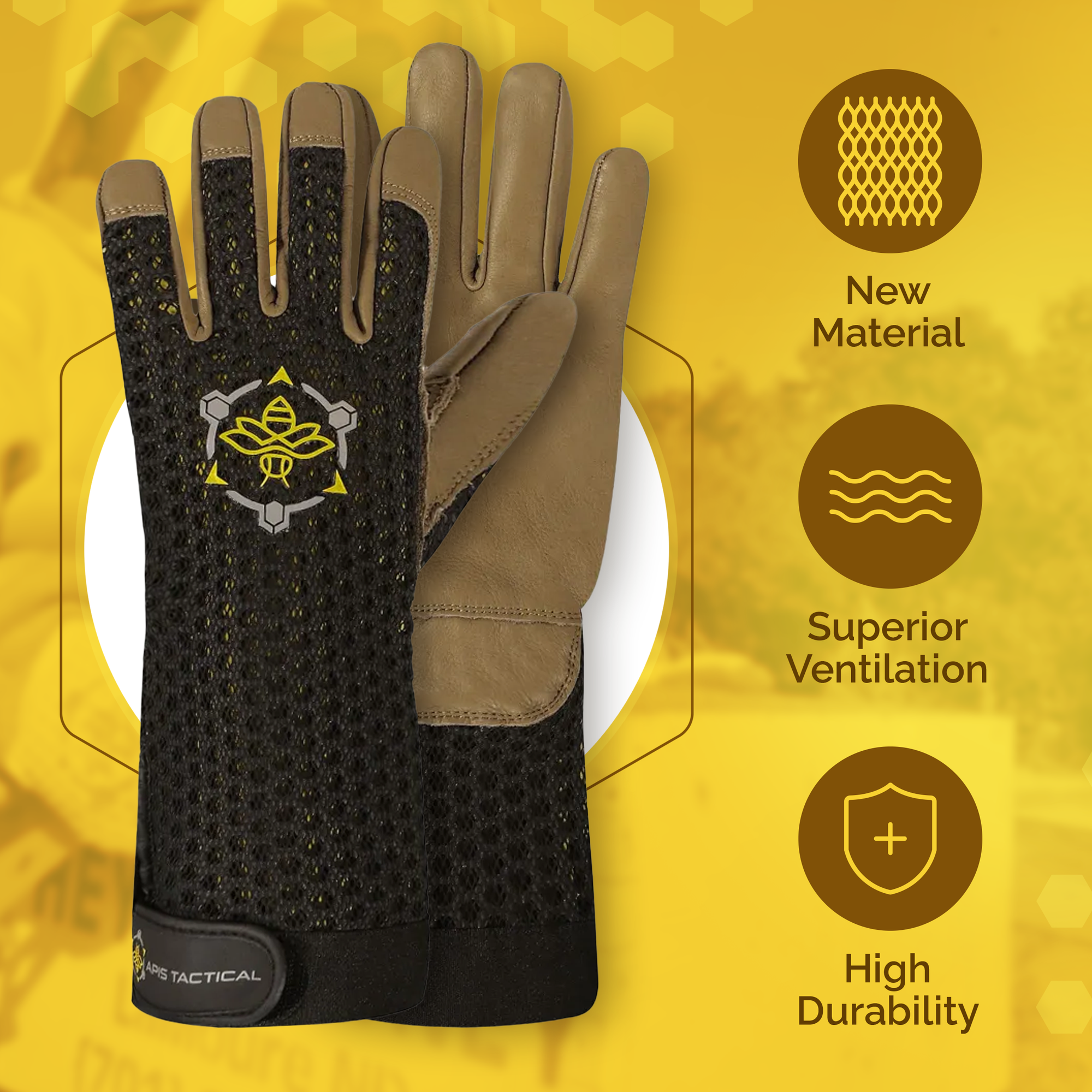 Apis Tactical Heavy Duty Beekeeping Gloves (ships from warehouse)