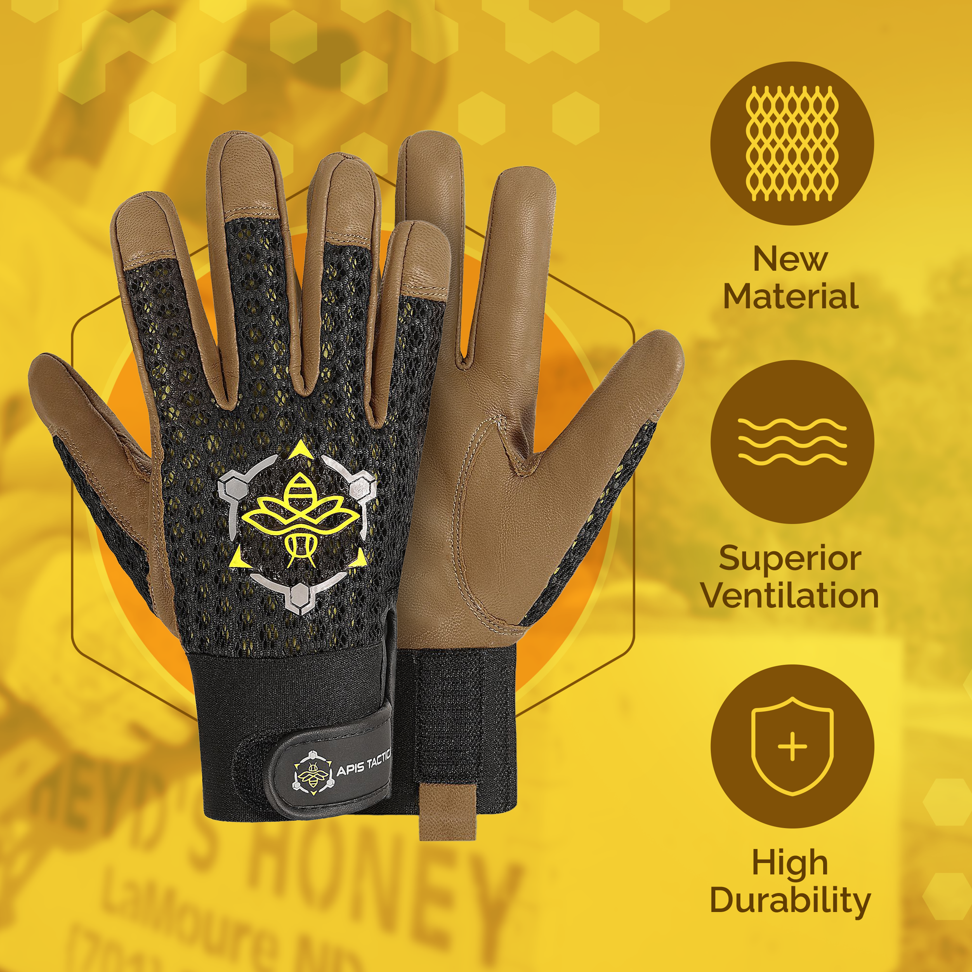 Apis Tactical PRO Beekeeping Gloves (ships from warehouse)