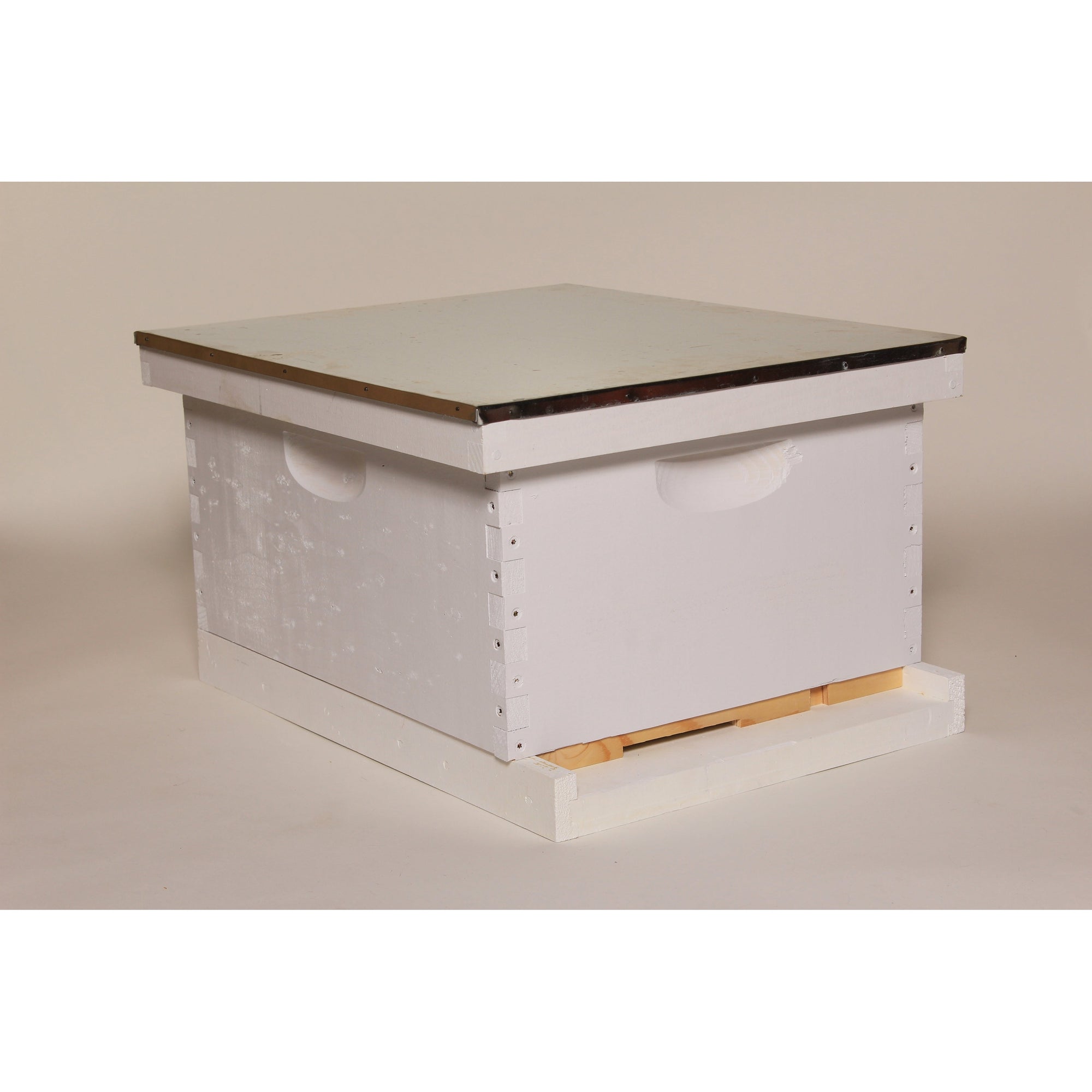 Assembled/Painted Tele Cover only with 1 primer coat and 1 white exterior latex coat.