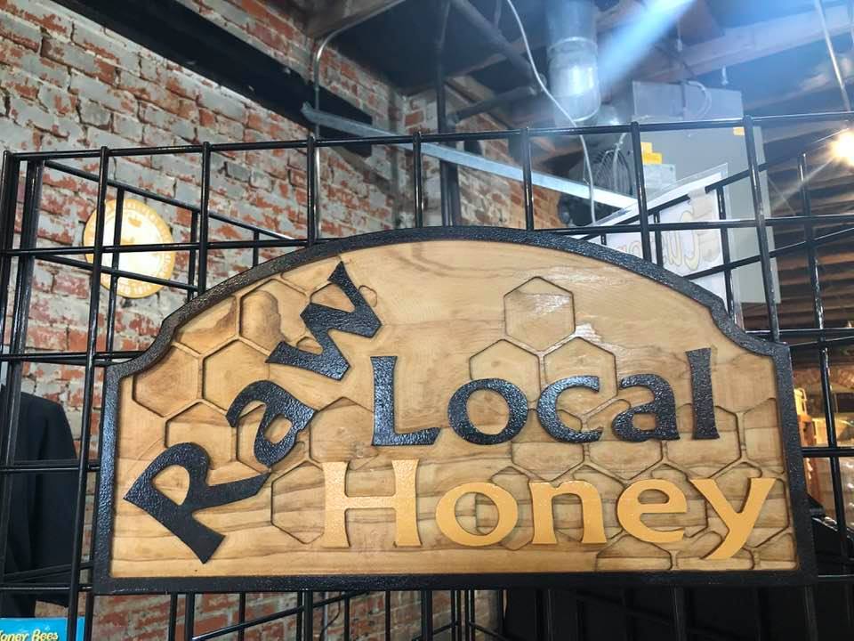 Sign Raw Local Honey